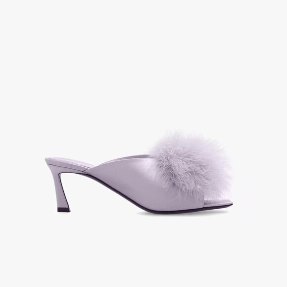 Saint Laurent Blanco 60 Sandal Mae Slip On Mule Poly Grey Size EU 40 US 10 NEW - Picture 1 of 16
